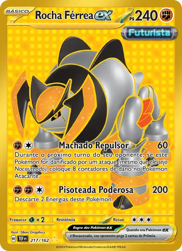 Rocha Férrea ex — Forças Temporais 217 Portuguese Pokémon card