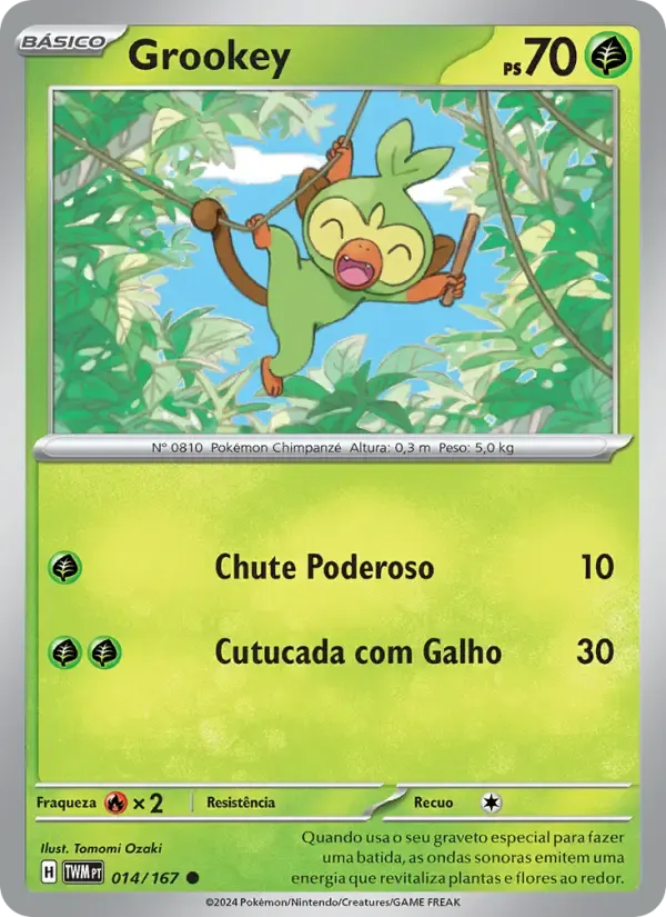 Grookey — Máscaras do Crepúsculo 14 Portuguese Pokémon card