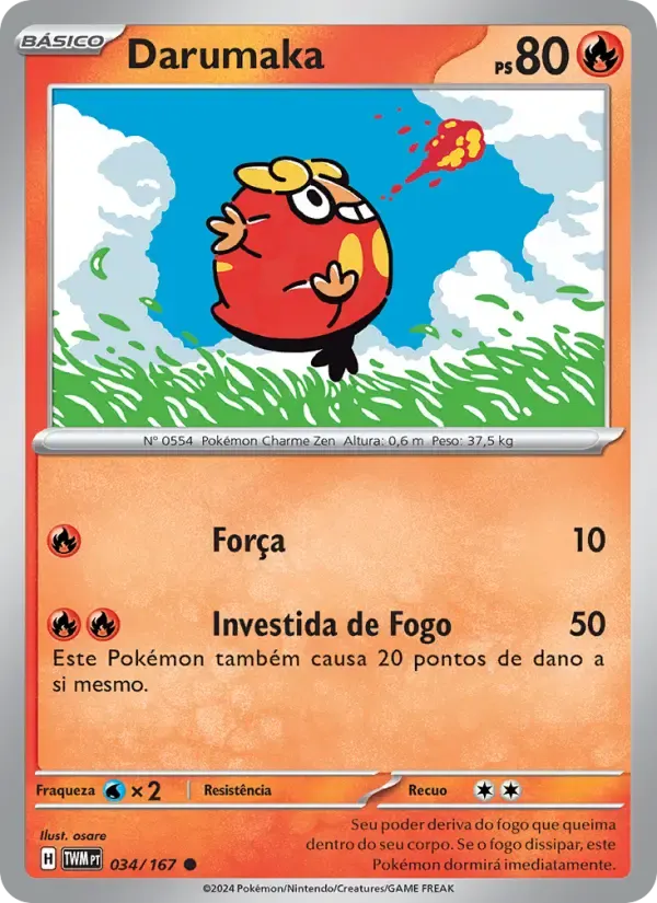 Darumaka — Máscaras do Crepúsculo 34 Portuguese Pokémon card