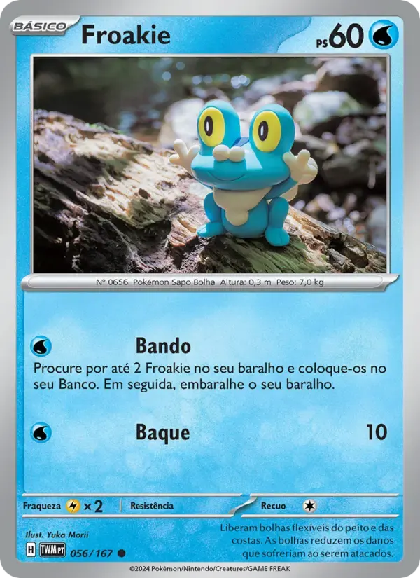 Froakie — Máscaras do Crepúsculo 56 Portuguese Pokémon card