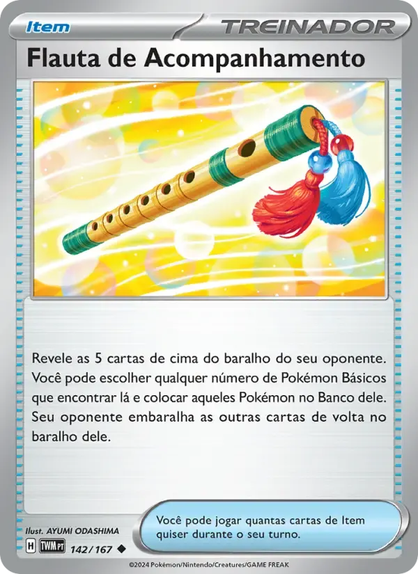 Flauta de Acompanhamento — Máscaras do Crepúsculo 142 Portuguese Pokémon card