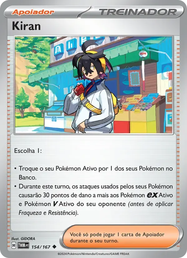 Kiran — Máscaras do Crepúsculo 154 Portuguese Pokémon card