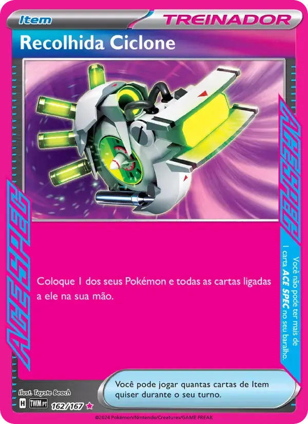 Recolhida Ciclone — Máscaras do Crepúsculo 162 Portuguese Pokémon card