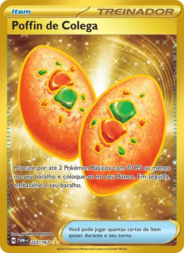 Poffin de Colega — Máscaras do Crepúsculo 223 Portuguese Pokémon card
