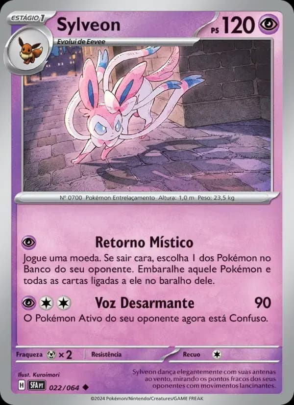 Sylveon — Fábulas Nebulosas 22 Portuguese Pokémon card