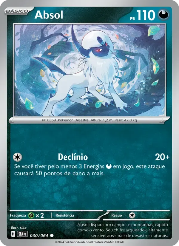 Absol — Fábulas Nebulosas 30 Portuguese Pokémon card