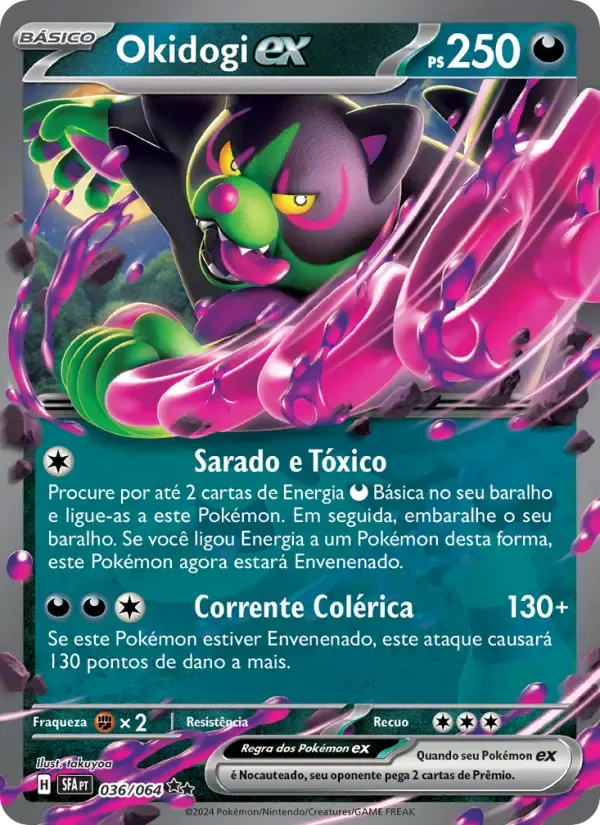 Okidogi ex — Fábulas Nebulosas 36 Portuguese Pokémon card