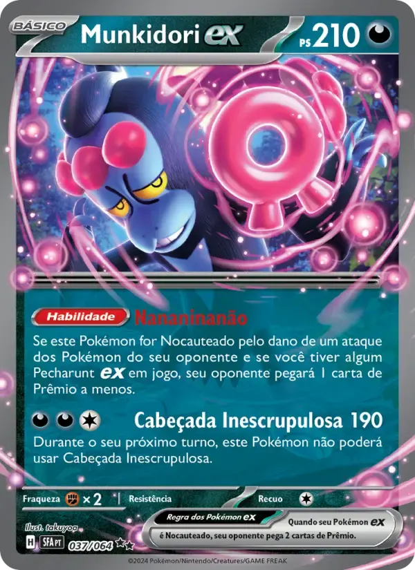 Munkidori ex — Fábulas Nebulosas 37 Portuguese Pokémon card