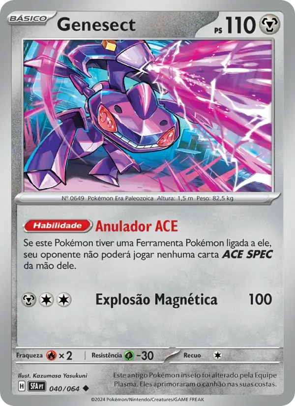 Genesect — Fábulas Nebulosas 40 Portuguese Pokémon card
