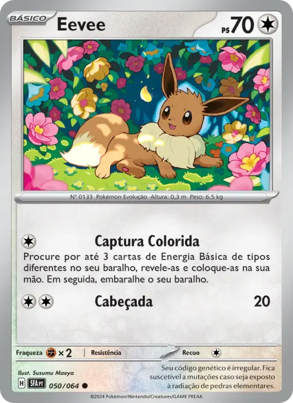 Eevee — Fábulas Nebulosas 50 Portuguese Pokémon card