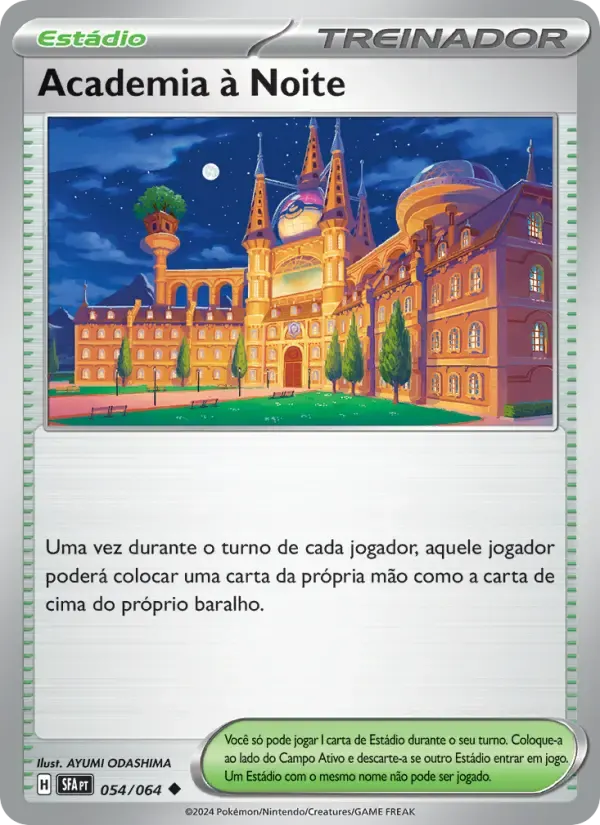 Academia à Noite — Fábulas Nebulosas 54 Portuguese Pokémon card