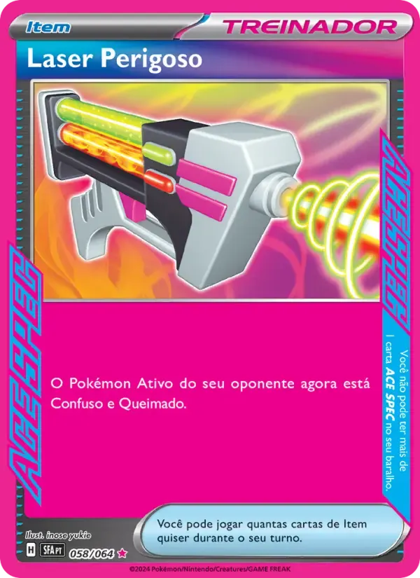 Laser Perigoso — Fábulas Nebulosas 58 Portuguese Pokémon card