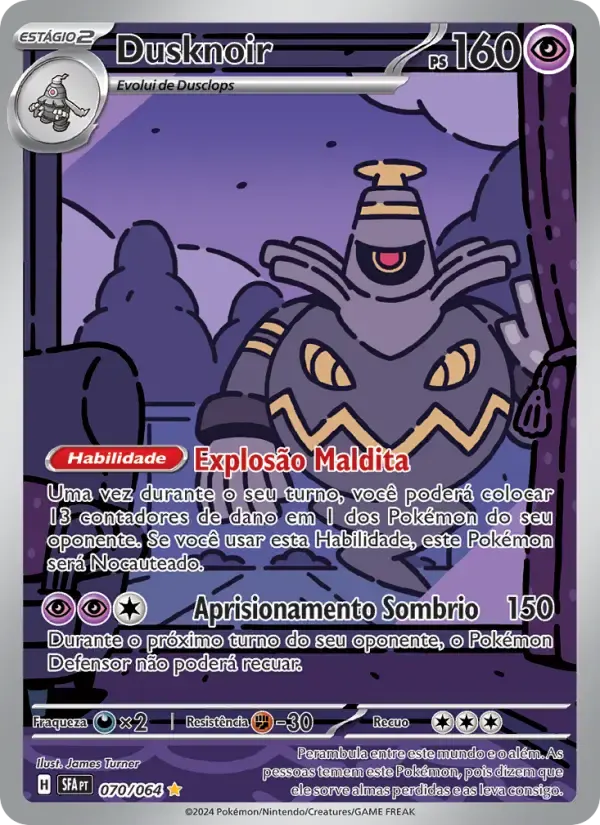 Dusknoir — Fábulas Nebulosas 70 Portuguese Pokémon card