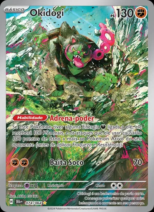 Okidogi — Fábulas Nebulosas 74 Portuguese Pokémon card