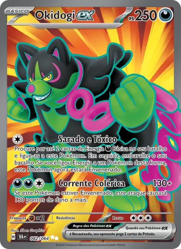 Okidogi ex — Fábulas Nebulosas 82 Portuguese Pokémon card
