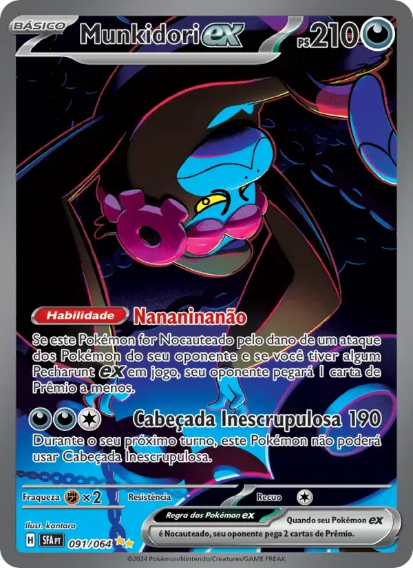 Munkidori ex — Fábulas Nebulosas 91 Portuguese Pokémon card