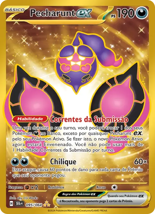 Pecharunt ex — Fábulas Nebulosas 95 Portuguese Pokémon card