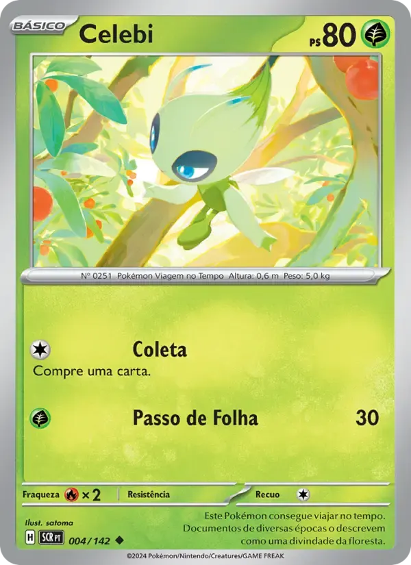 Celebi — Coroa Estelar 4 Portuguese Pokémon card