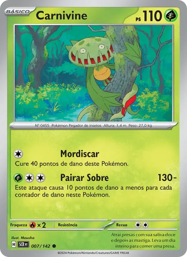 Carnivine — Coroa Estelar 7 Portuguese Pokémon card
