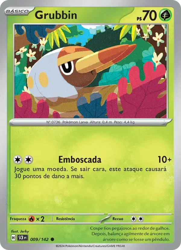 Grubbin — Coroa Estelar 9 Portuguese Pokémon card