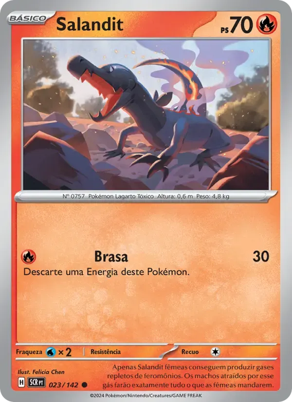 Salandit — Coroa Estelar 23 Portuguese Pokémon card