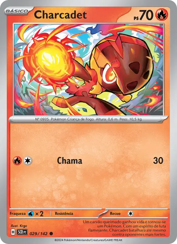 Charcadet — Coroa Estelar 29 Portuguese Pokémon card