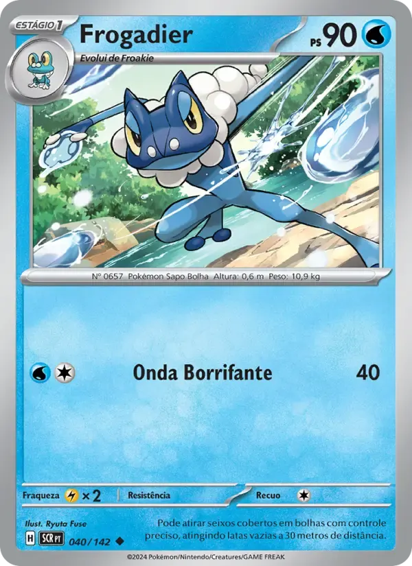 Frogadier — Coroa Estelar 40 Portuguese Pokémon card