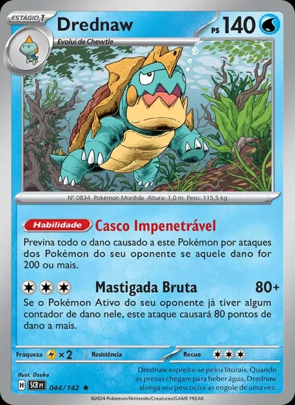 Drednaw — Coroa Estelar 44 Portuguese Pokémon card