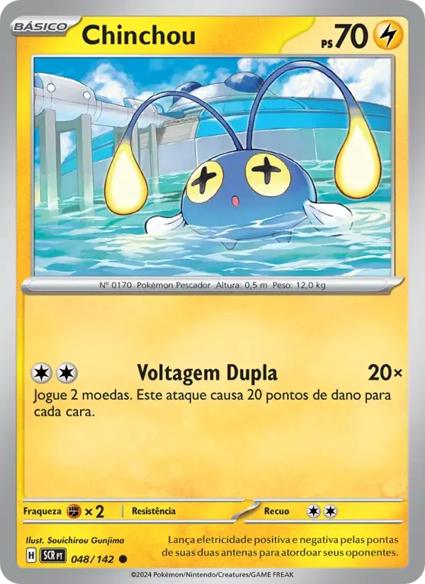 Chinchou — Coroa Estelar 48 Portuguese Pokémon card