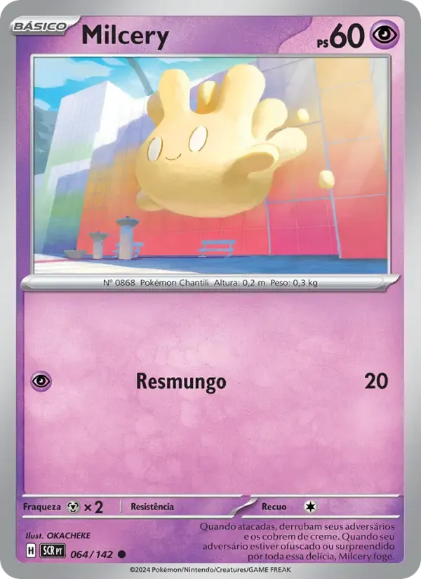 Milcery — Coroa Estelar 64 Portuguese Pokémon card