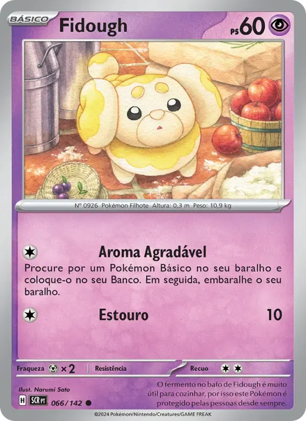 Fidough — Coroa Estelar 66 Portuguese Pokémon card