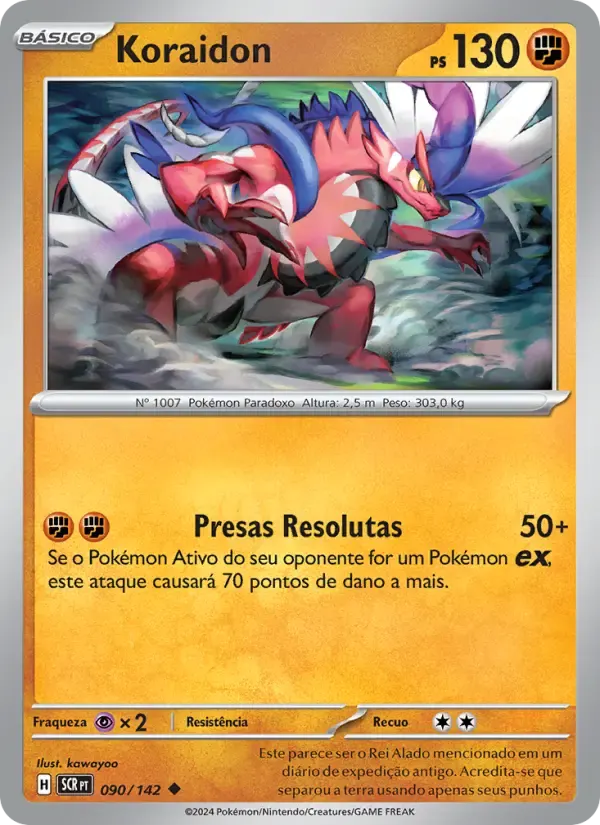 Koraidon — Coroa Estelar 90 Portuguese Pokémon card