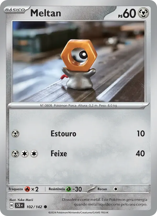 Meltan — Coroa Estelar 102 Portuguese Pokémon card