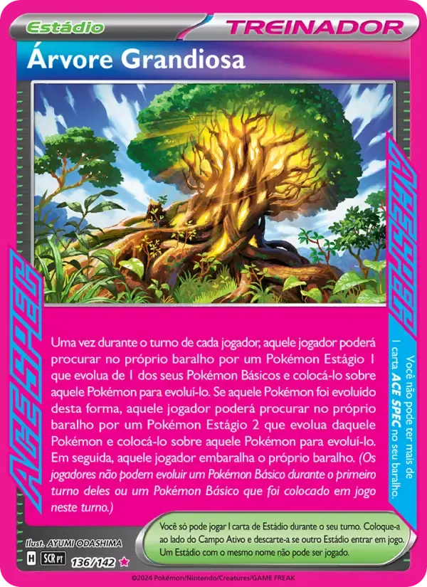 Árvore Grandiosa — Coroa Estelar 136 Portuguese Pokémon card