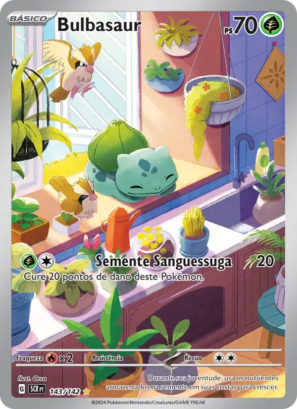 Bulbasaur — Coroa Estelar 143 Portuguese Pokémon card