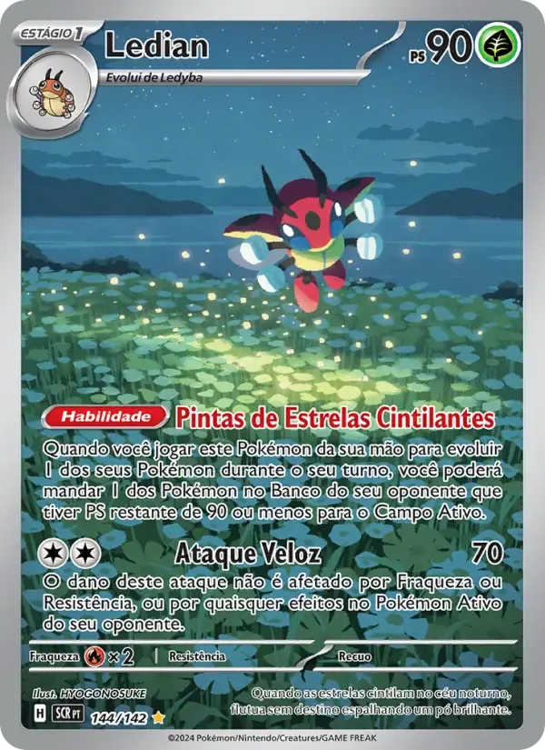 Ledian — Coroa Estelar 144 Portuguese Pokémon card