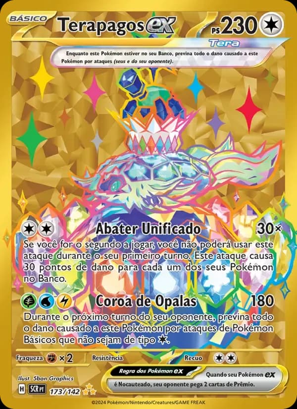 Terapagos ex — Coroa Estelar 173 Portuguese Pokémon card