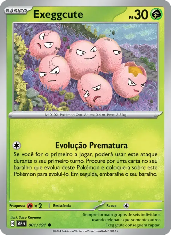 Exeggcute — Fagulhas Impetuosas 1 Portuguese Pokémon card