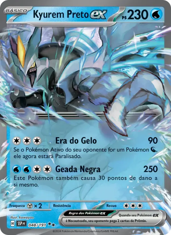 Kyurem Preto ex — Fagulhas Impetuosas 48 Portuguese Pokémon card