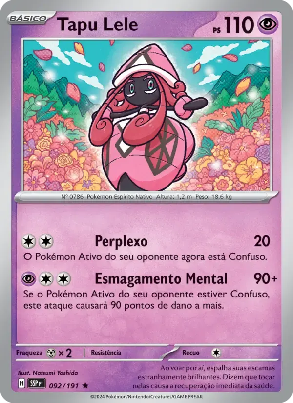 Tapu Lele — Fagulhas Impetuosas 92 Portuguese Pokémon card