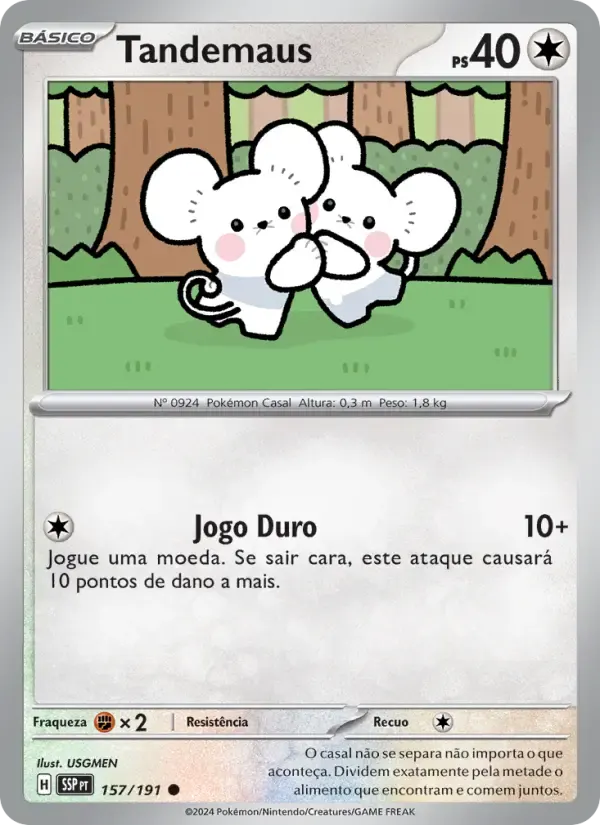 Tandemaus — Fagulhas Impetuosas 157 Portuguese Pokémon card