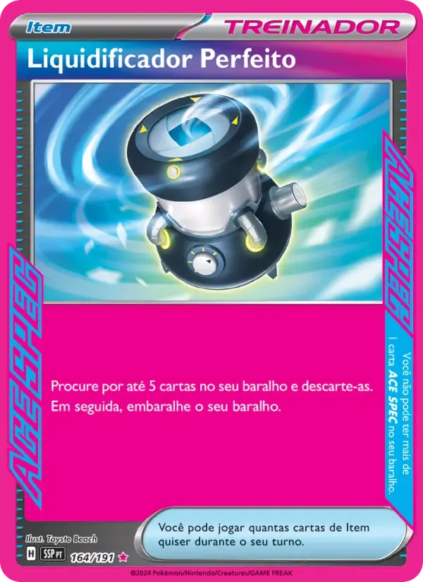 Liquidificador Perfeito — Fagulhas Impetuosas 164 Portuguese Pokémon card