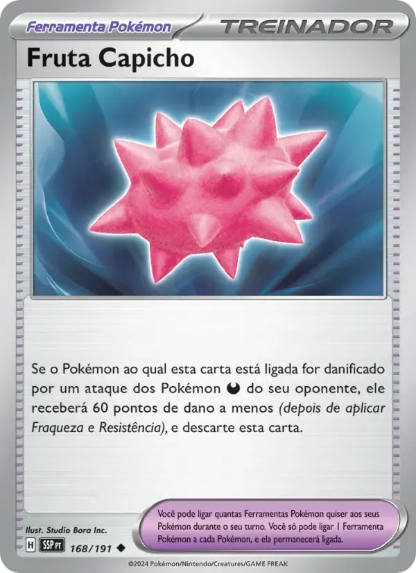 Fruta Capicho — Fagulhas Impetuosas 168 Portuguese Pokémon card
