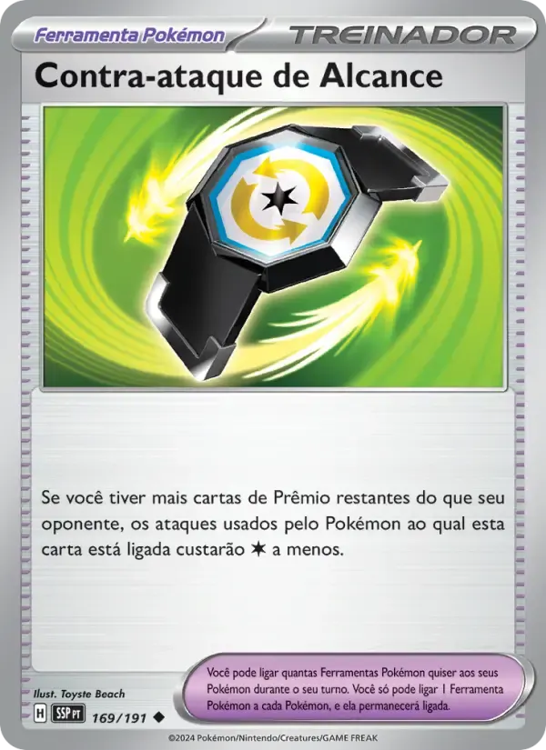 Contra-ataque de Alcance — Fagulhas Impetuosas 169 Portuguese Pokémon card