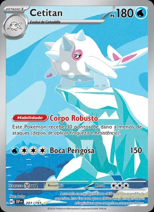 Cetitan — Fagulhas Impetuosas 201 Portuguese Pokémon card