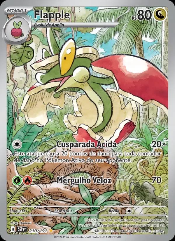 Flapple — Fagulhas Impetuosas 210 Portuguese Pokémon card