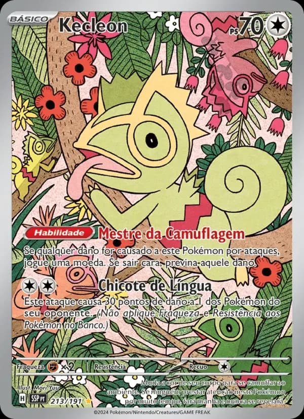 Kecleon — Fagulhas Impetuosas 213 Portuguese Pokémon card