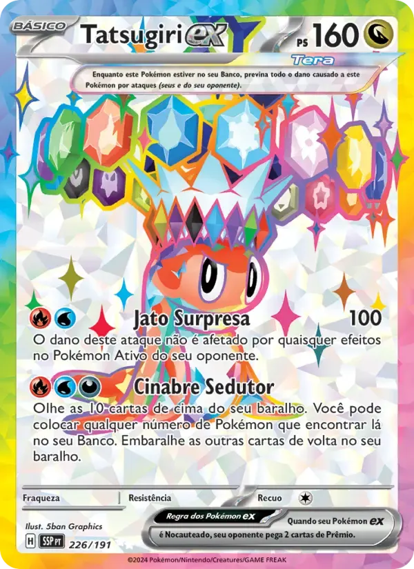 Tatsugiri ex — Fagulhas Impetuosas 226 Portuguese Pokémon card
