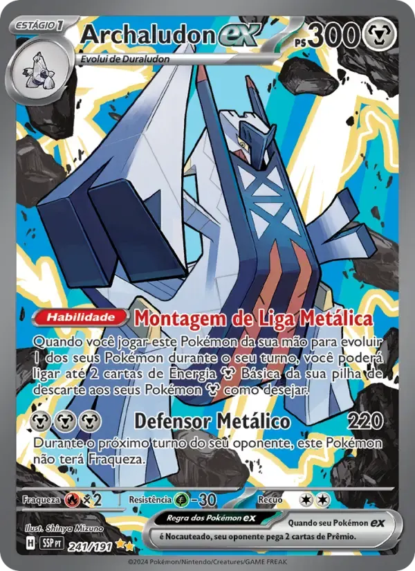 Archaludon ex — Fagulhas Impetuosas 241 Portuguese Pokémon card