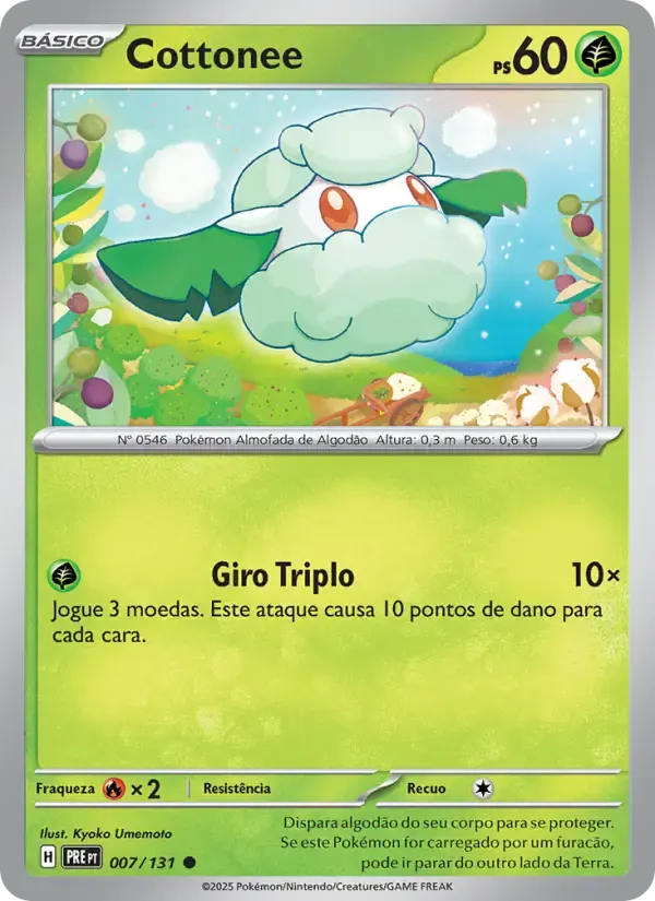 Cottonee — Evoluções Prismáticas 7 Portuguese Pokémon card